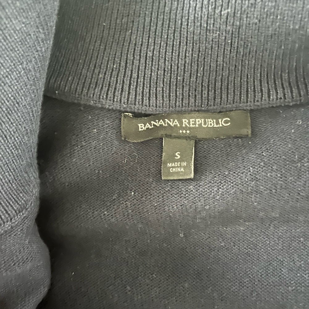 Banana Republic Navy Quilted Sweater - Picture 4 of 4